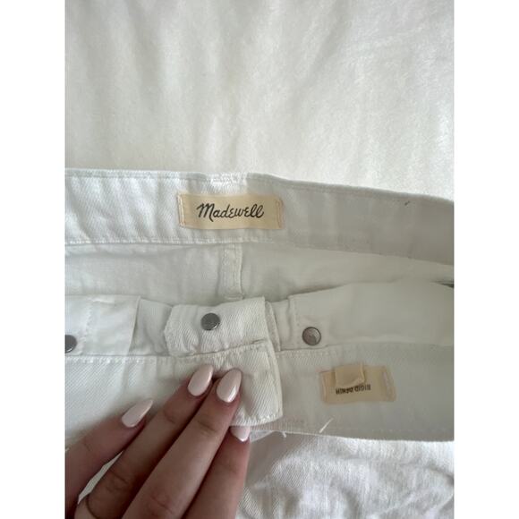 Womens Madewell Cream/White Rigid A Line Denim Skirt Size 23 - Picture 2 of 4